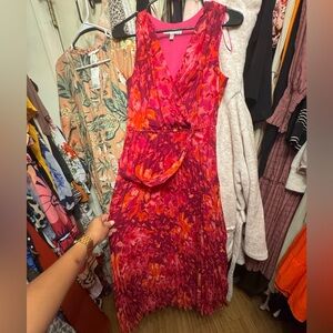 Studio One NY Pink and Red Maxi Dress